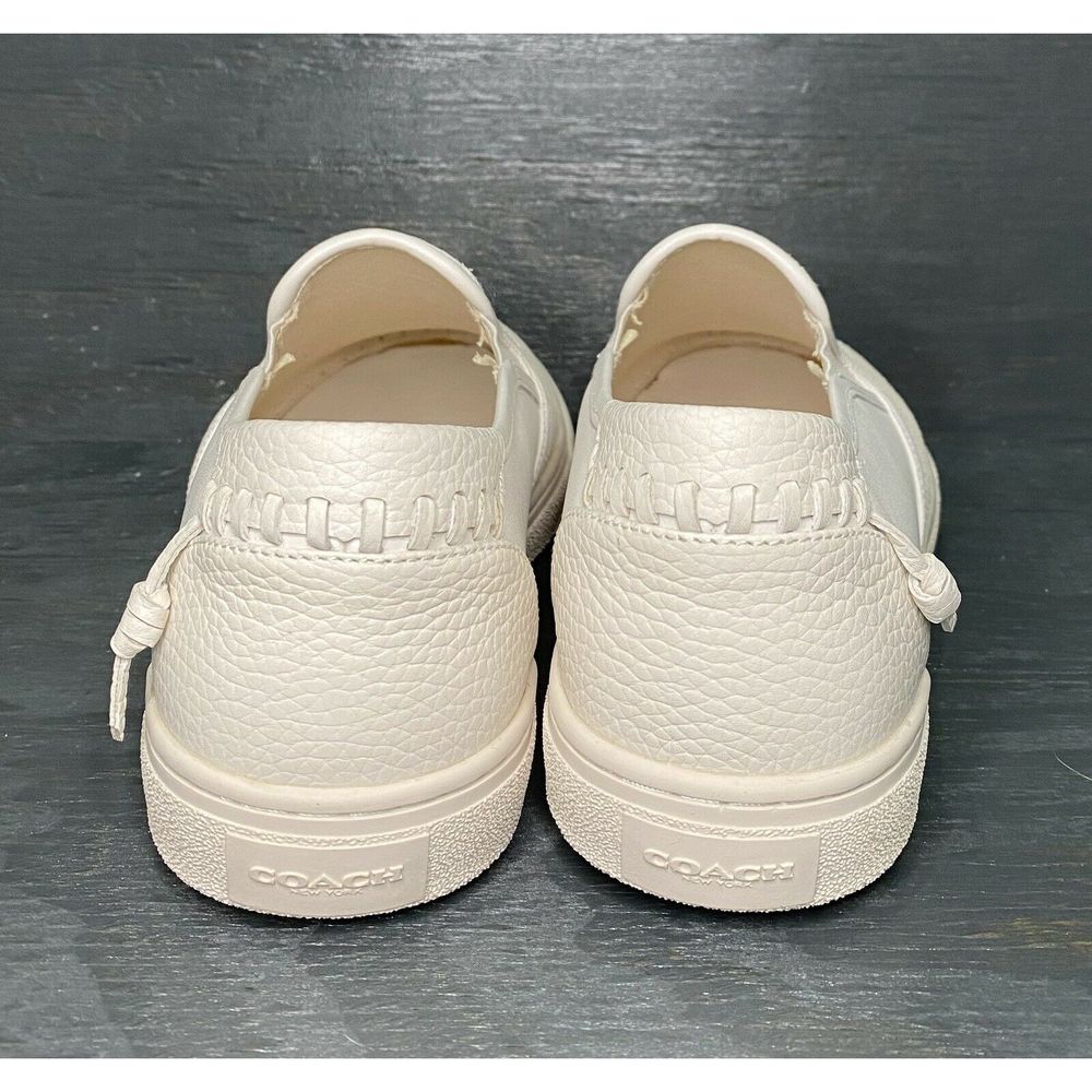 Coach White Leather Suede Slip On G1668 - Picture 5 of 5